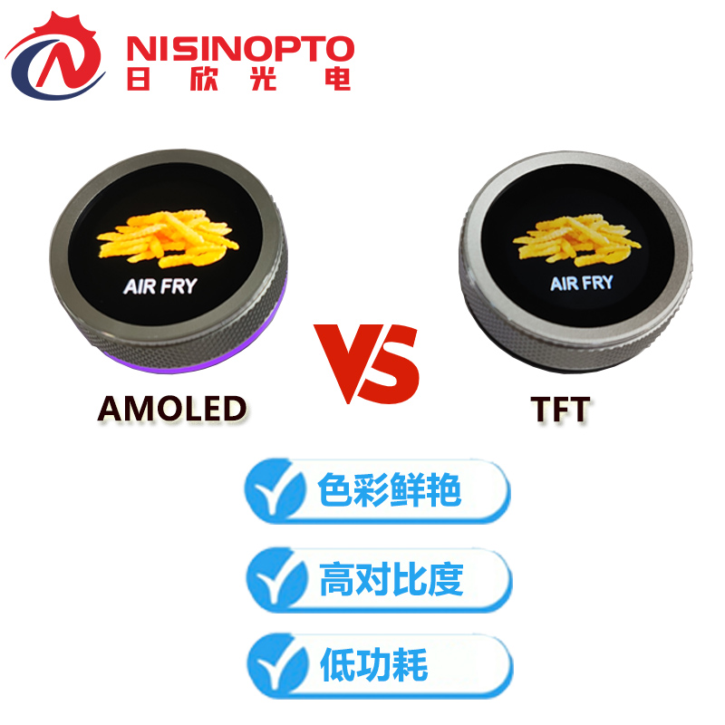 1.43寸466*466 AMOLED高显高彩旋钮屏