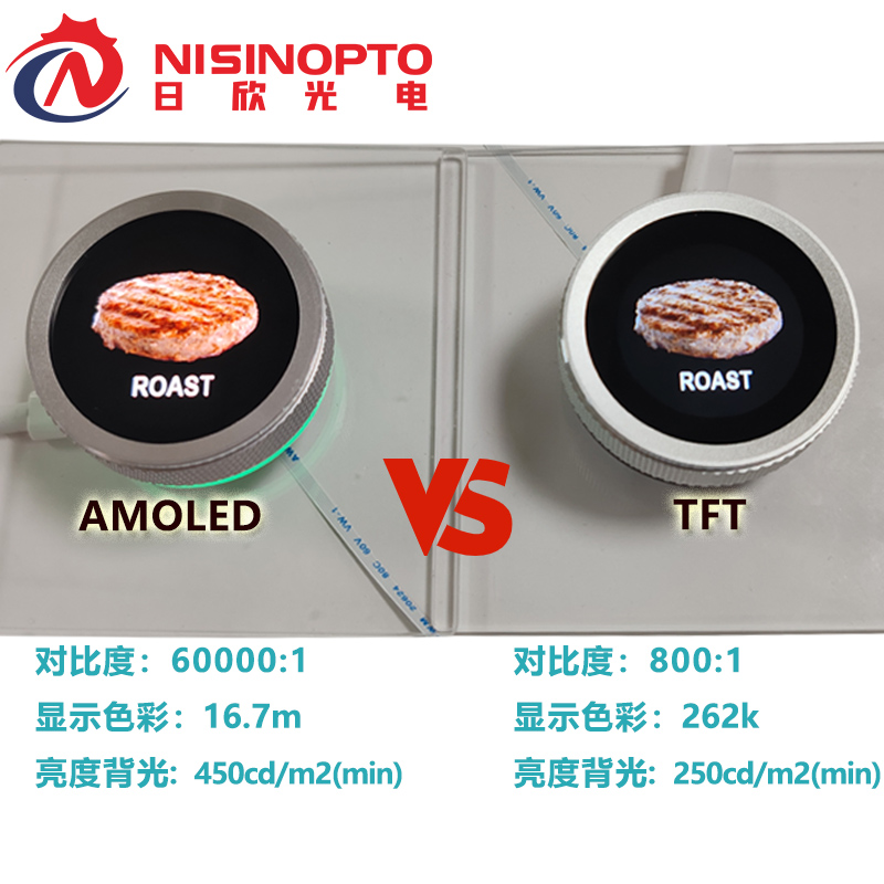 1.43寸466*466 AMOLED高显高彩旋钮屏