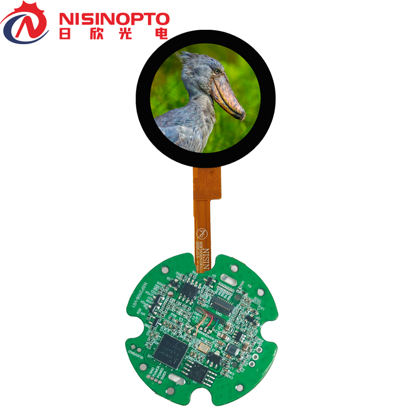 1.65寸360*360圆形智能串口屏带板可编程中控屏幕