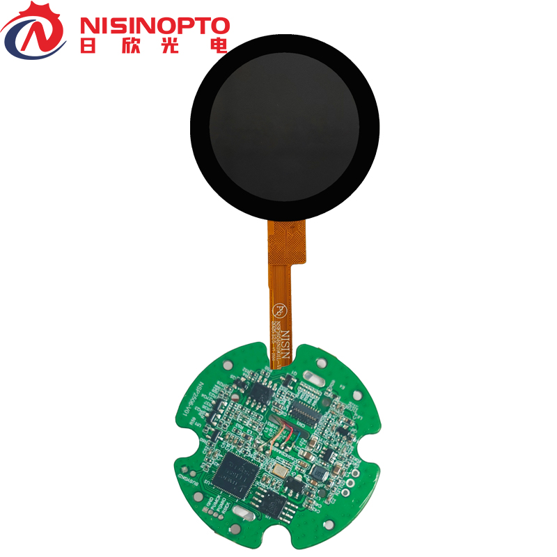 1.65寸360*360圆形智能串口屏带板可编程中控屏幕