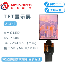 2.4寸450*600 AMOLED手表手环触摸液晶显示屏